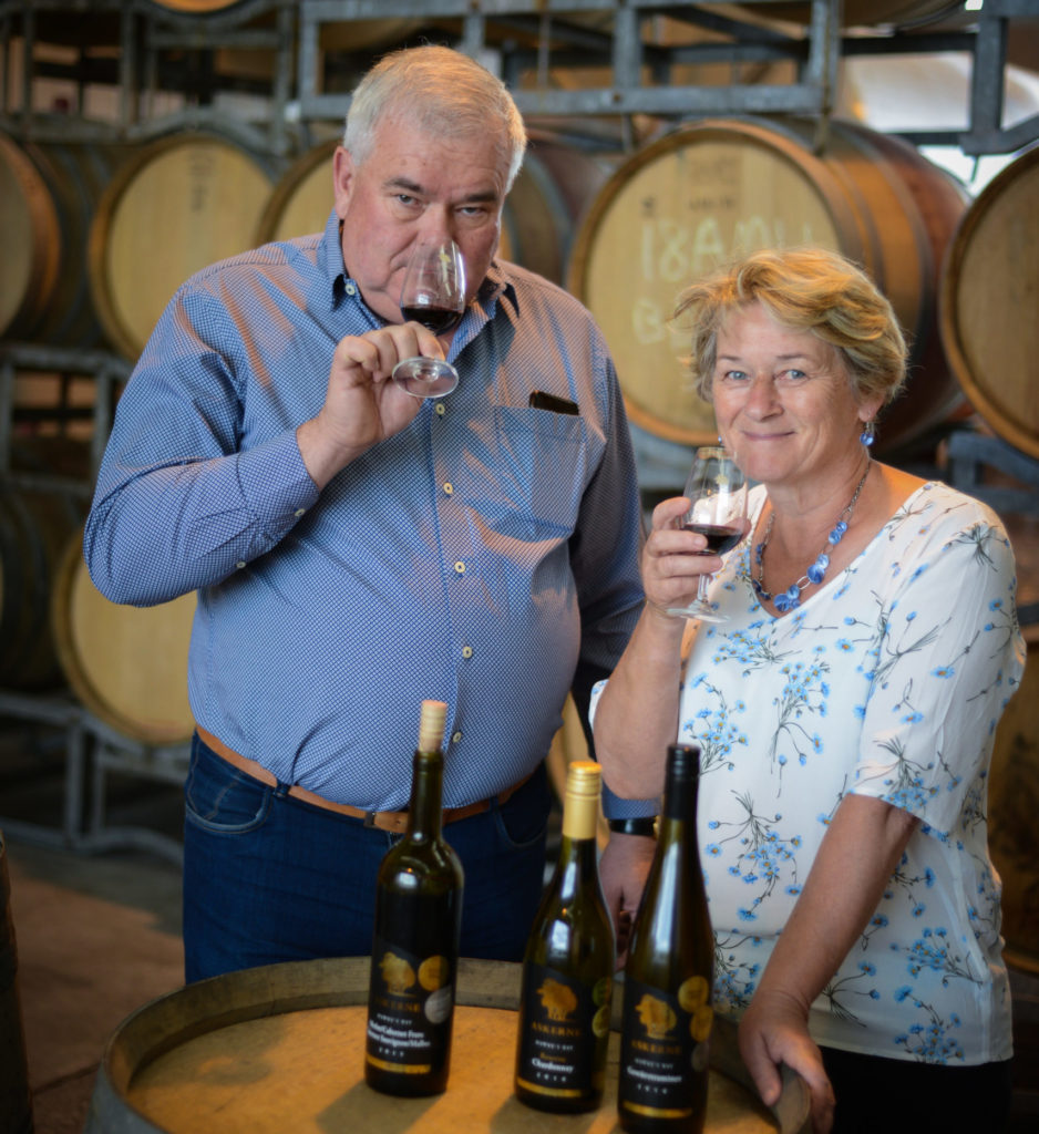 John and Kathryn Loughlin family owned Askerne Estate Winery Hawkes Bay New Zealand